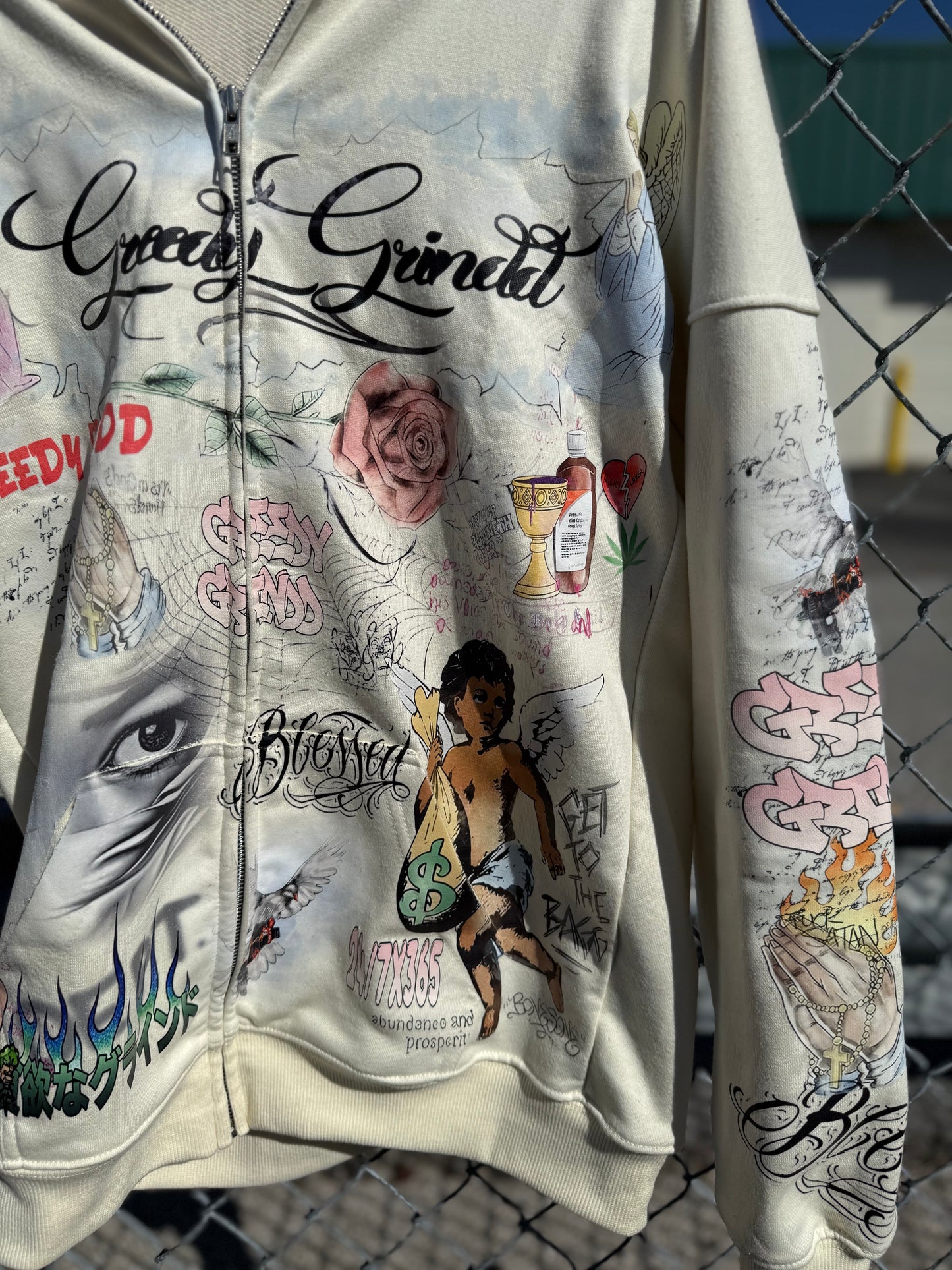 GreedyGrindd Graffiti Zip Up