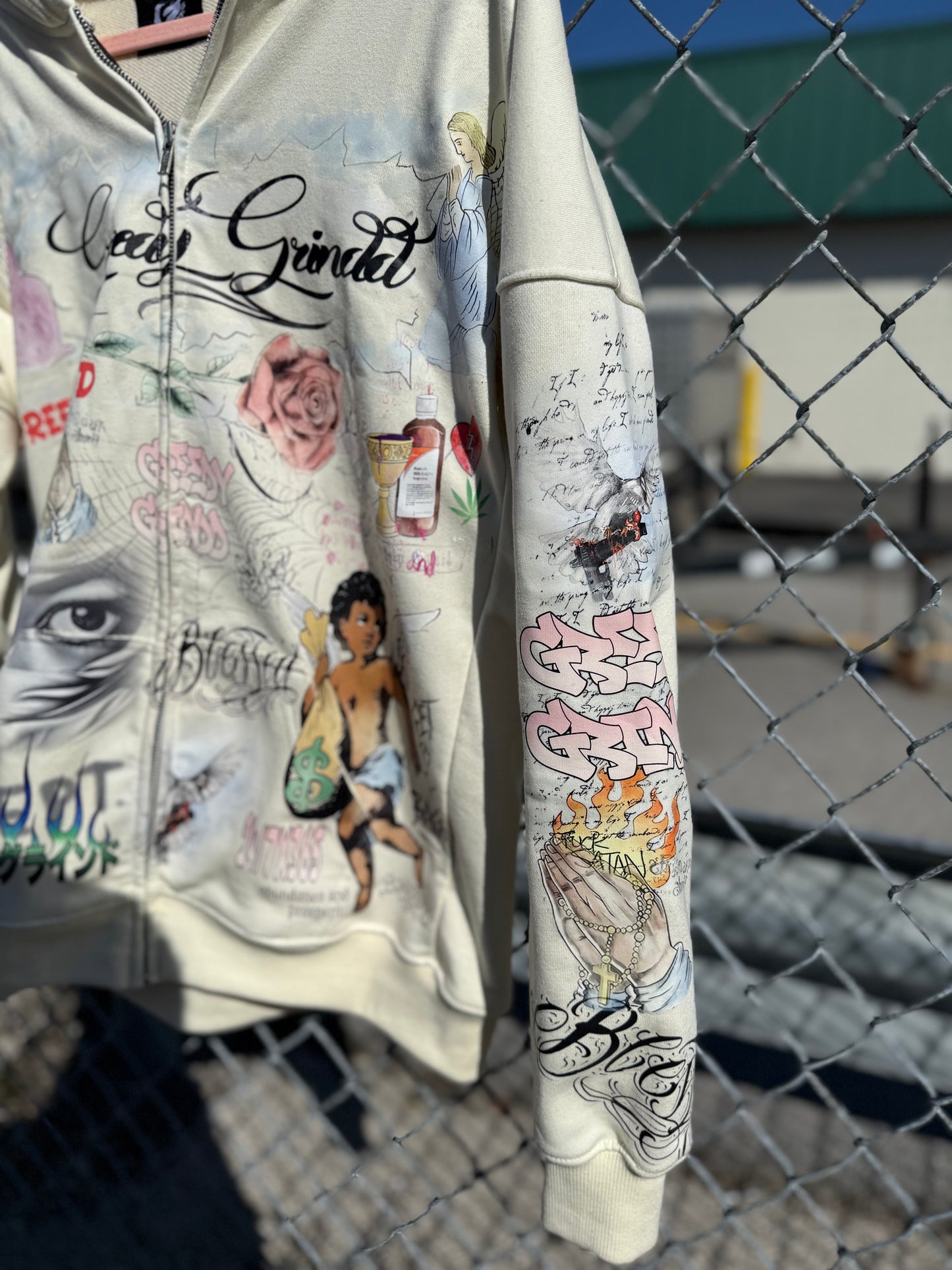 GreedyGrindd Graffiti Zip Up