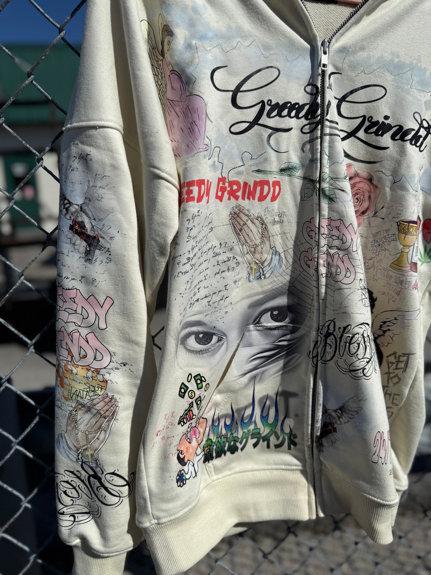 GreedyGrindd Graffiti Zip Up